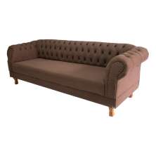 Sofá Chesterfield Duque Corano Marrom Sala/Recepcao