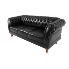 Sofá Chesterfield Duque Corano Preto Sala/Recepcao