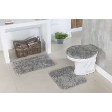 Kit Banheiro Classic Cinza 3 Peças - Oásis
