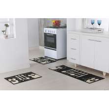 Kit Cozinha Madrid Pinguim Preto 3 Peças  - Oásis