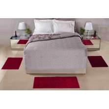 Kit Tapetes Quarto Classic Rubi 3 Peças - Oásis