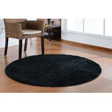 Tapete Para Sala e Quarto Classic Redondo 1,00 preto 1 Peça - Oásis