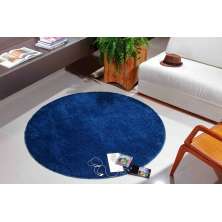 Tapete Para Sala e Quarto Classic Teen Redondo Jeans 1,00m 1 Peça - Oásis