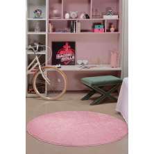 Tapete Para Sala e Quarto Classic Teen Redondo Rosa 1,50m 1 Peça - Oásis