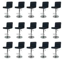 Kit 15 Banquetas Gomos Comfort Estofada Giratória Altura Regulável