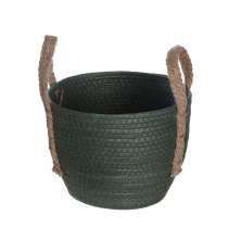 Cesto Duo Tramado Verde 24 cm