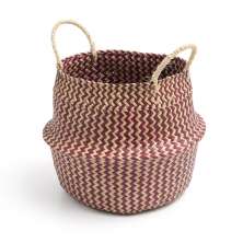 Cesto Seagrass Vermelho 32 cm