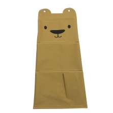 Cesto de Parede Urso Algodão Marrom 27 cm