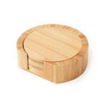 Jogo com 6 Porta Copos Redondo Bambu Natural
