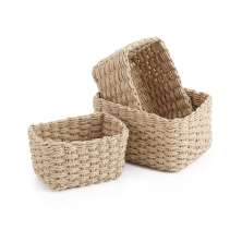Kit com 3 Organizadores Corda Natural