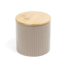 Pote com Tampa de Bambu Oikos 900ml Bege