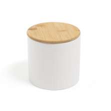 Pote com Tampa de Bambu Oikos 900ml Branco