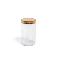 Pote de Vidro com Tampa de Bambu 800ml Oikos Natural