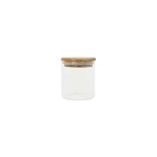 Pote de Vidro com Tampa de Bambu Oikos 200ml Natural