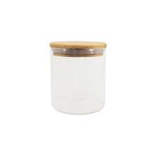 Pote de Vidro com Tampa de Bambu Oikos 500ml Natural