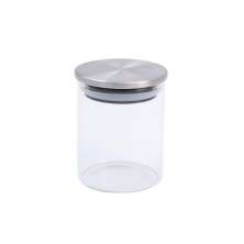 Pote de Vidro com Tampa de Inox Oikos 210ml Natural