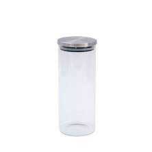 Pote de Vidro com Tampa de Inox Oikos 550ml Natural