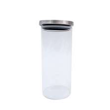 Pote de Vidro com Tampa de Inox Oikos 950ml Natural