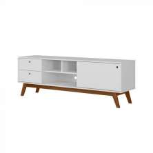 Rack Retrô Para Tv 60 Polegadas 2 Gavetas Lubeck 85