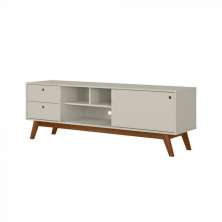 Rack Retrô Para Tv 60 Polegadas 2 Gavetas Lubeck 85