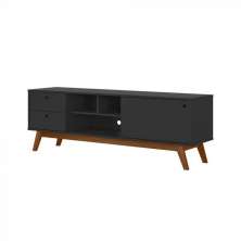 Rack Retrô Para Tv 60 Polegadas 2 Gavetas Lubeck 85