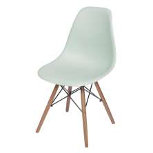 Cadeira DKR Eames Verde Claro e Madeira