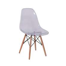 Cadeira Eames Base Madeira e Incolor
