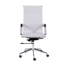 Cadeira de Escritorio Eames Esteirinha Alta - PU Branca