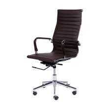 Cadeira de Escritorio Eames Esteirinha Alta - PU Café