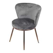 Cadeira de Jantar Modelo Nanda base cobre - Assento em Espuma Revestido em Veludo 79x57x60cm