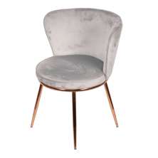 Cadeira de Jantar Modelo Nanda base cobre - Assento em Espuma Revestido em Veludo 79x57x60cm
