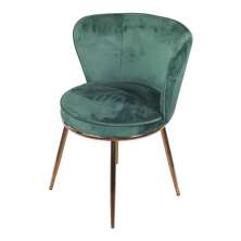 Cadeira de Jantar Modelo Nanda base cobre - Assento em Espuma Revestido em Veludo 79x57x60cm