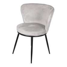 Cadeira de Jantar Modelo Nanda base preta - Assento em Espuma Revestido em Veludo 79x57x60cm