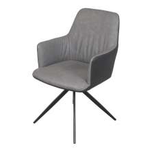 Cadeira de Jantar Modelo Piz com Braço - Assento em Espuma Revestido em PU 87x59x65cm