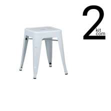 Conjunto 2 Banquetas Tolix Baixa - Branca