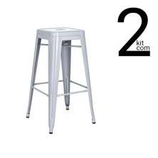 Conjunto 2 Banquetas Tolix Média - Cinza