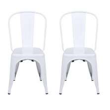 Conjunto 2 Cadeiras Sala De Jantar Titan Aço Pintura Branca