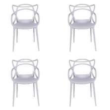 Conjunto 4 Cadeiras Para Sala De Jantar Solna Pintura Branca