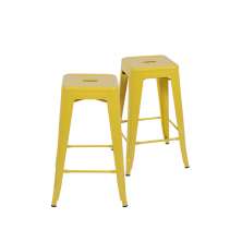 KIT 2 BANQUETAS EM AçO COM PINTURA EPOXI AMARELA
