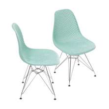 KIT 2 CADEIRAS 1119 PP TIFFANY BASE METAL