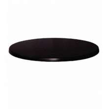Tampo  De Mesa Redondo Sala De Jantar 80Cm Madeira Preto