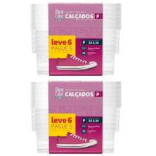Kit 12 Caixas de Sapato Ordene Pequena 28 a 34 Empilhável Transparente