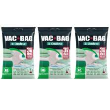 Kit 3 Vac Bag Extra Grande 80x100cm Saco à Vácuo para Edredom Ordene Transparente