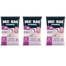 Kit 3 Vac Bag Jumbo Ordene 110x100cm Saco a Vácuo Plástico Edredom Casacos