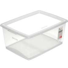 Organizador Plástico com Tampa Click 30L Caixa Organizadora