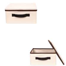 Caixa Organizadora Com Tampa 28x15x28 Puxador Alça KIT 2