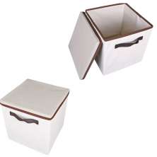 Caixa Organizadora Com Tampa 28x30x28cm Com Alça KIT 2