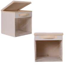 Caixa Organizadora De Brinquedo Com Tampa Fixa E Visor KIT 2