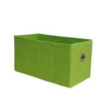 Caixa colorida Organizadora para brinquedos e closet 14x15x28 com ilhós Verde Limão