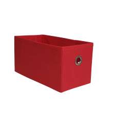 Caixa colorida Organizadora para brinquedos e closet 14x15x28 com ilhós Vermelho